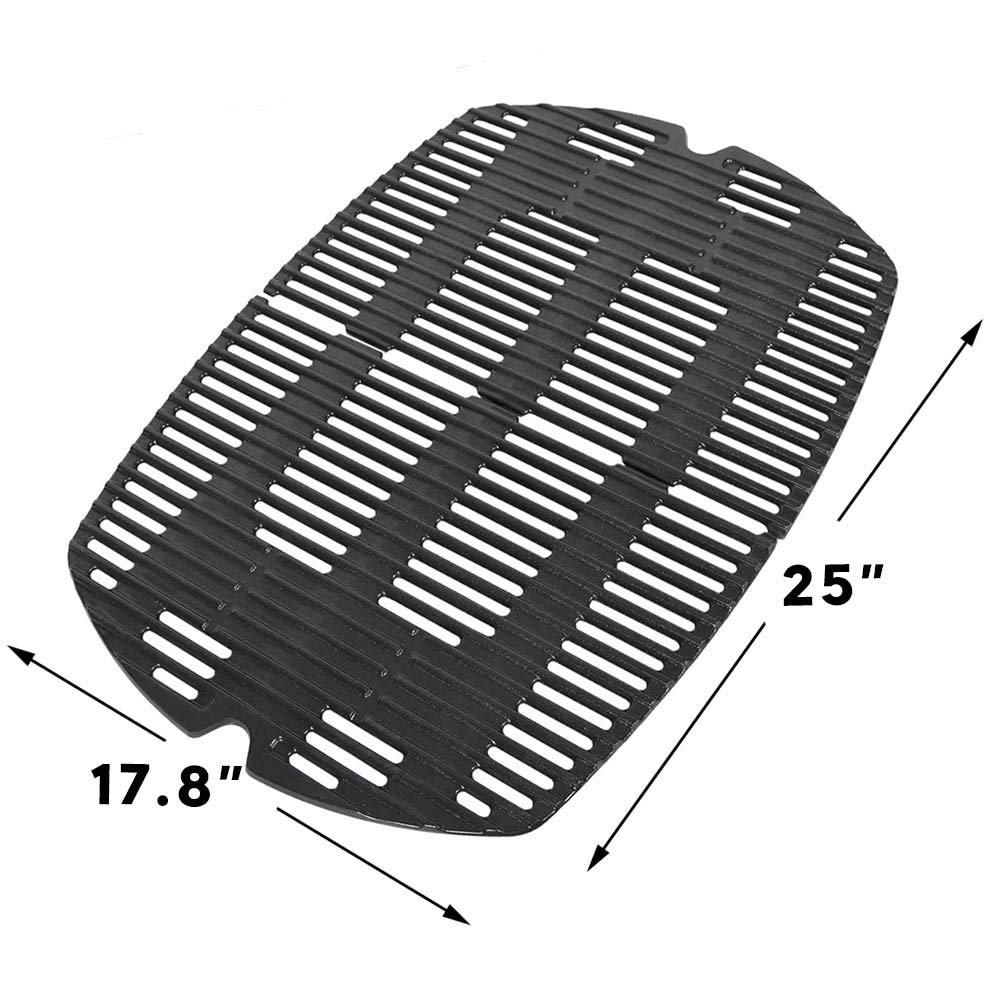 Uniflasy 7646 cast iron grates for Weber Q3200 promote even sear marks.
