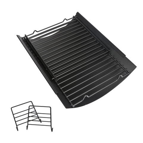Uniflasy adjustable ash pan shows flexible length to fit many grills.