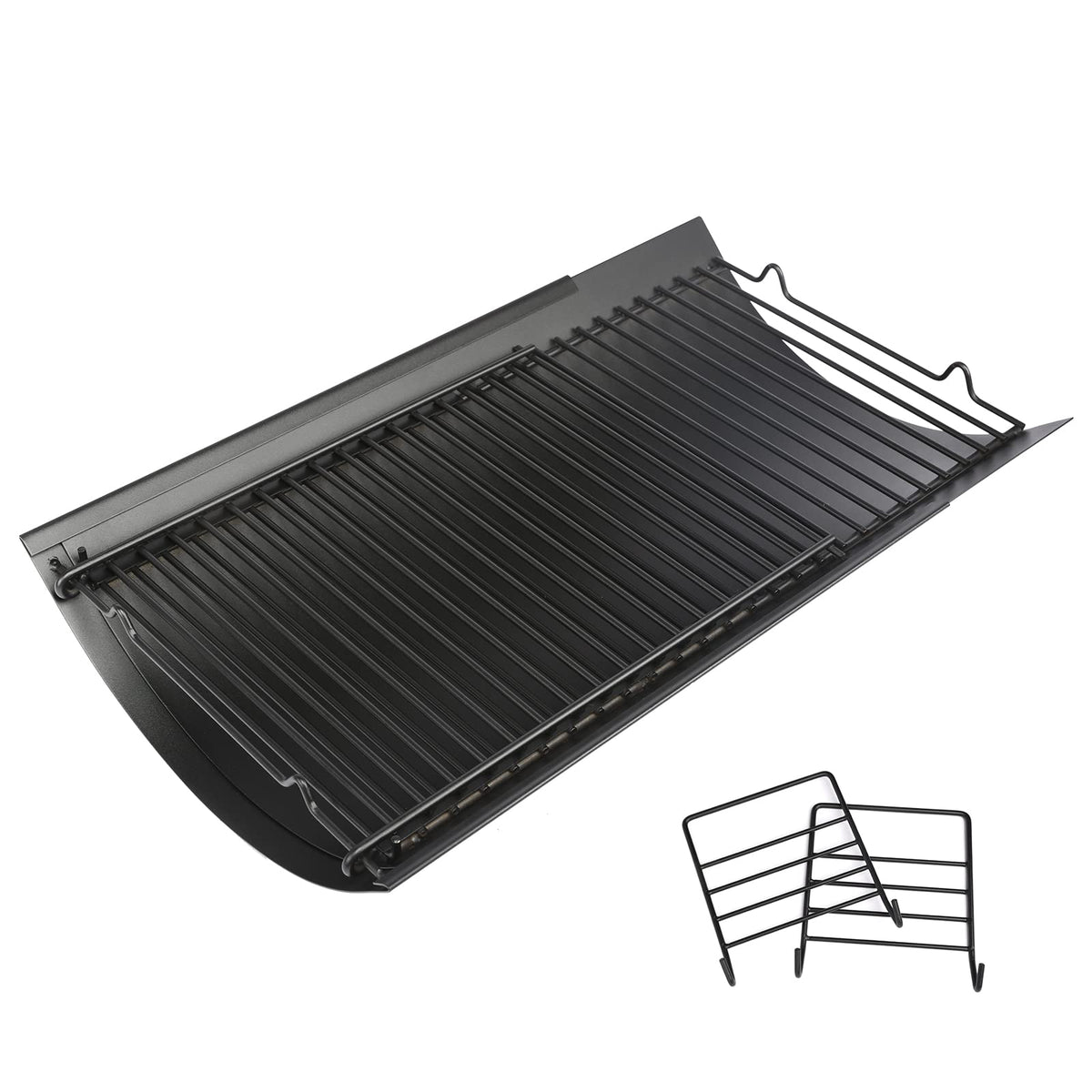 Uniflasy adjustable ash pan length range enables flexible grill compatibility