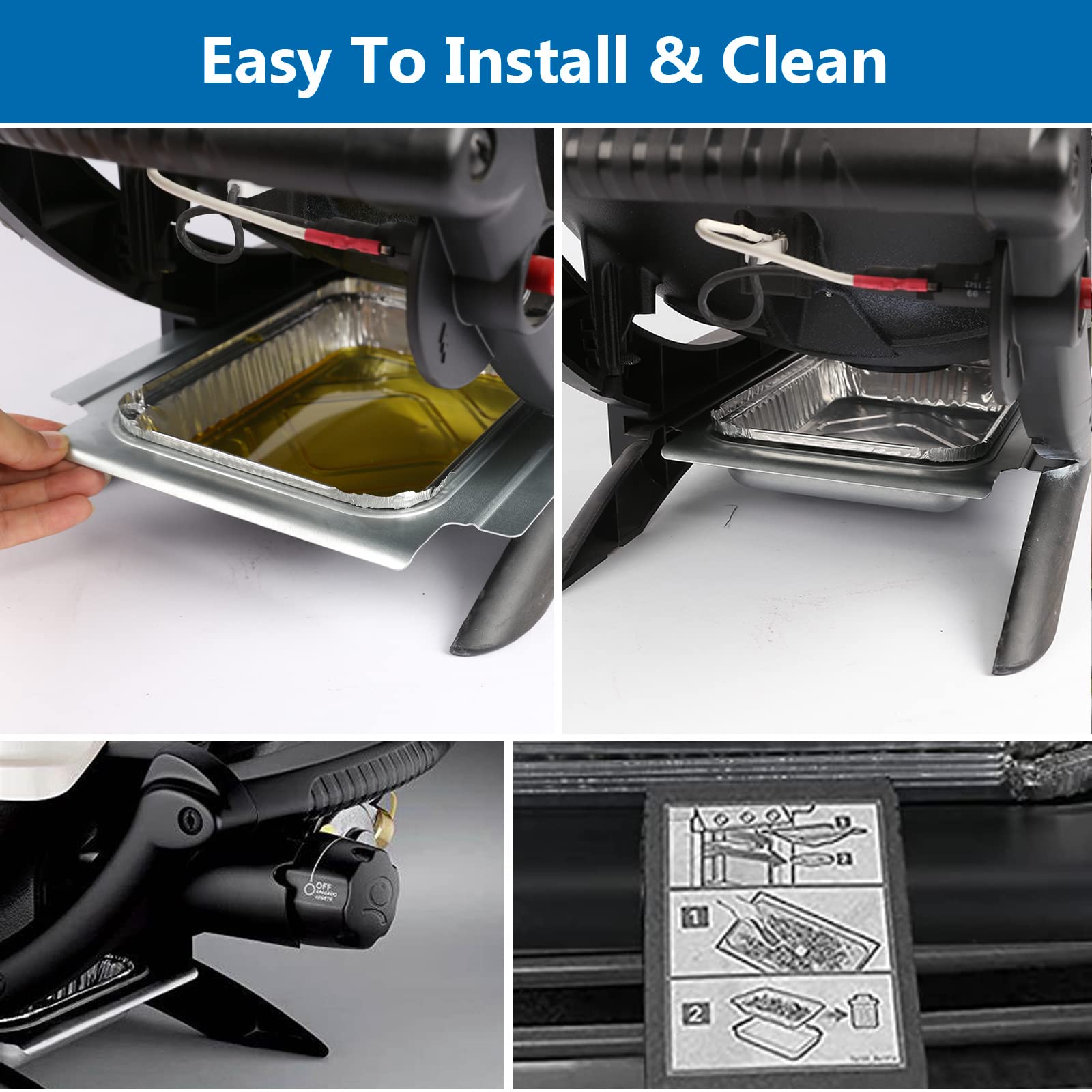 Uniflasy aluminum liner 15-pack provides disposable grease protection during cooking.