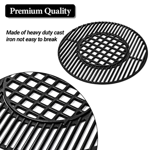 Uniflasy cast iron grate creates bold sear marks on foods.