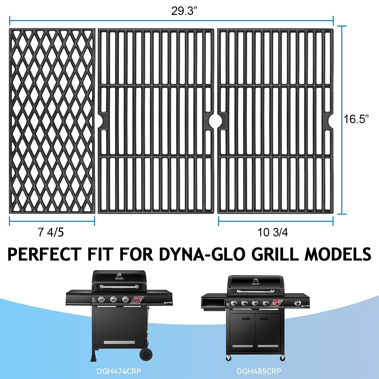 Uniflasy grate for Dyna Glo DGB493SPB enables steady heat and easy cleanup