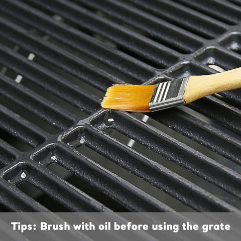Uniflasy cast iron grates resist rust and maintain heat distribution
