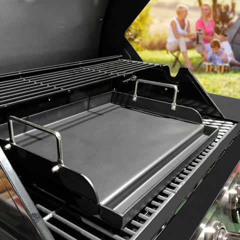 Uniflasy heavy duty griddle cleans up with the grease trough