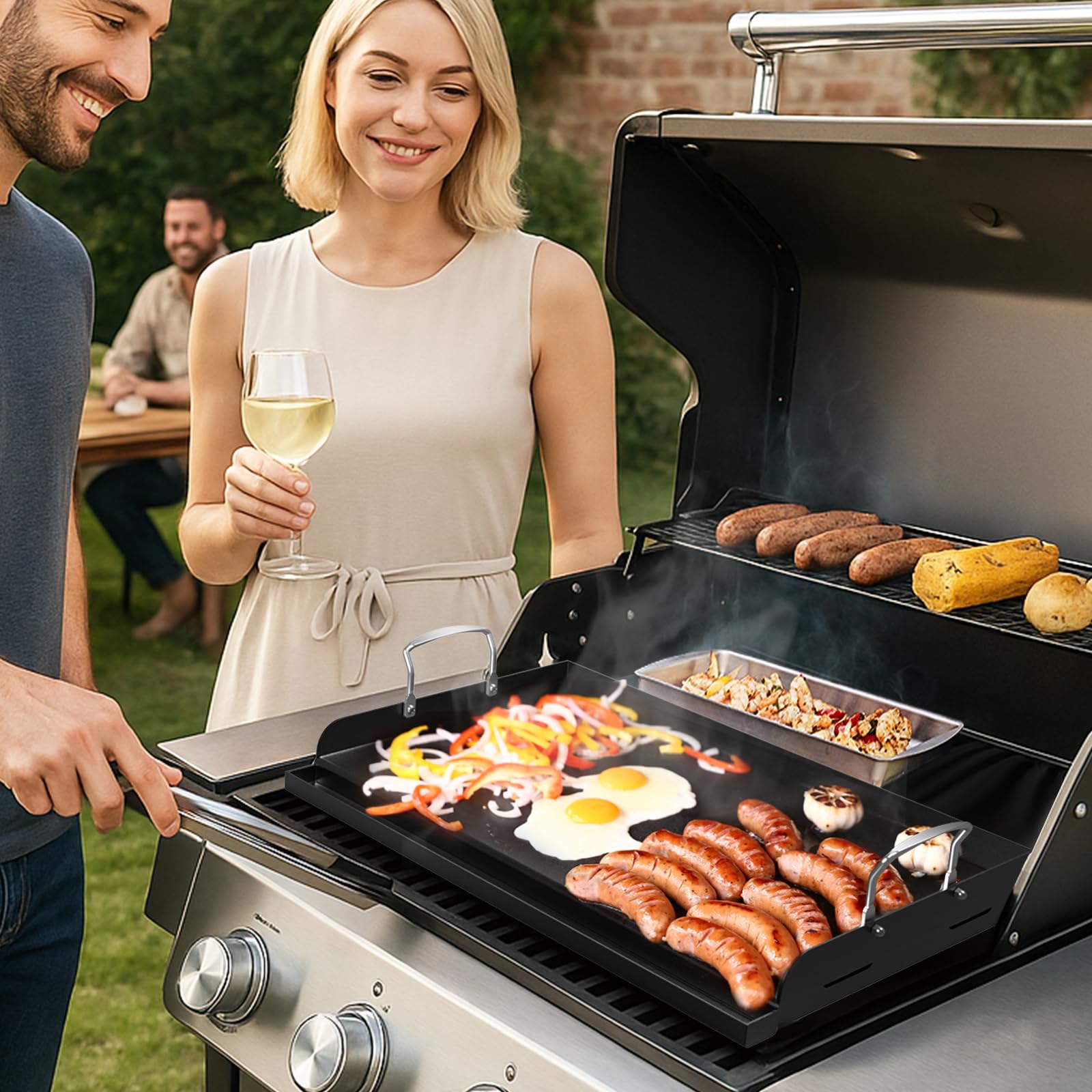 Uniflasy griddle suited for stove top and outdoor grills