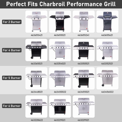 Uniflasy burner tube for Charbroil 5-burner supports stable flame distribution.