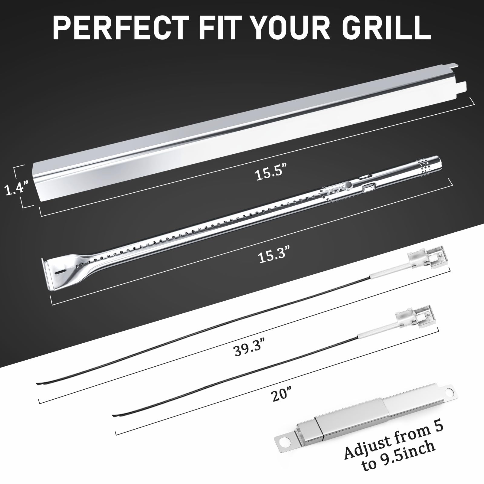 Uniflasy crossover tube for Charbroil improves consistent heat across the grate.