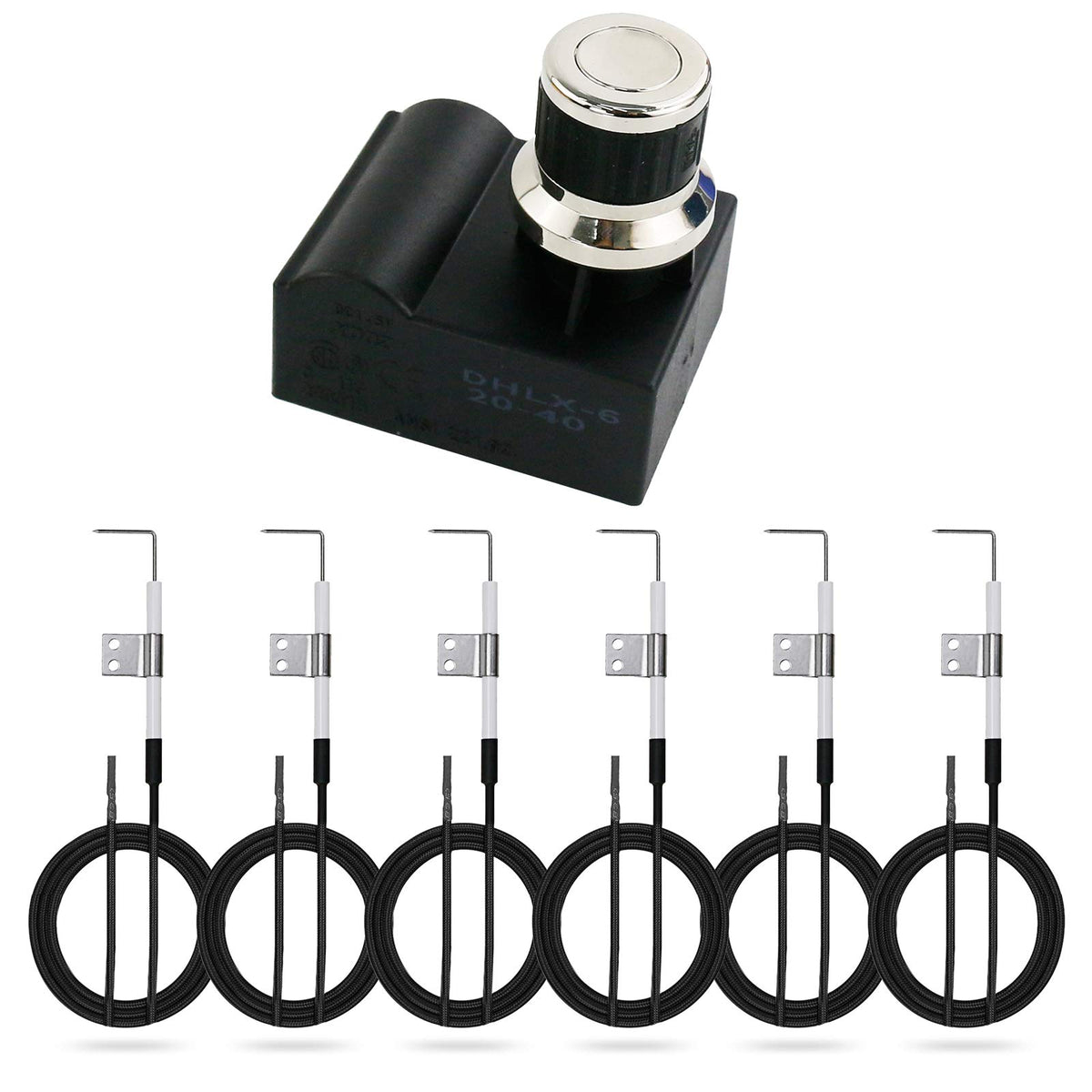 Uniflasy DHL-128-6Q igniter kit with six outlets for Nexgrill compatibility.