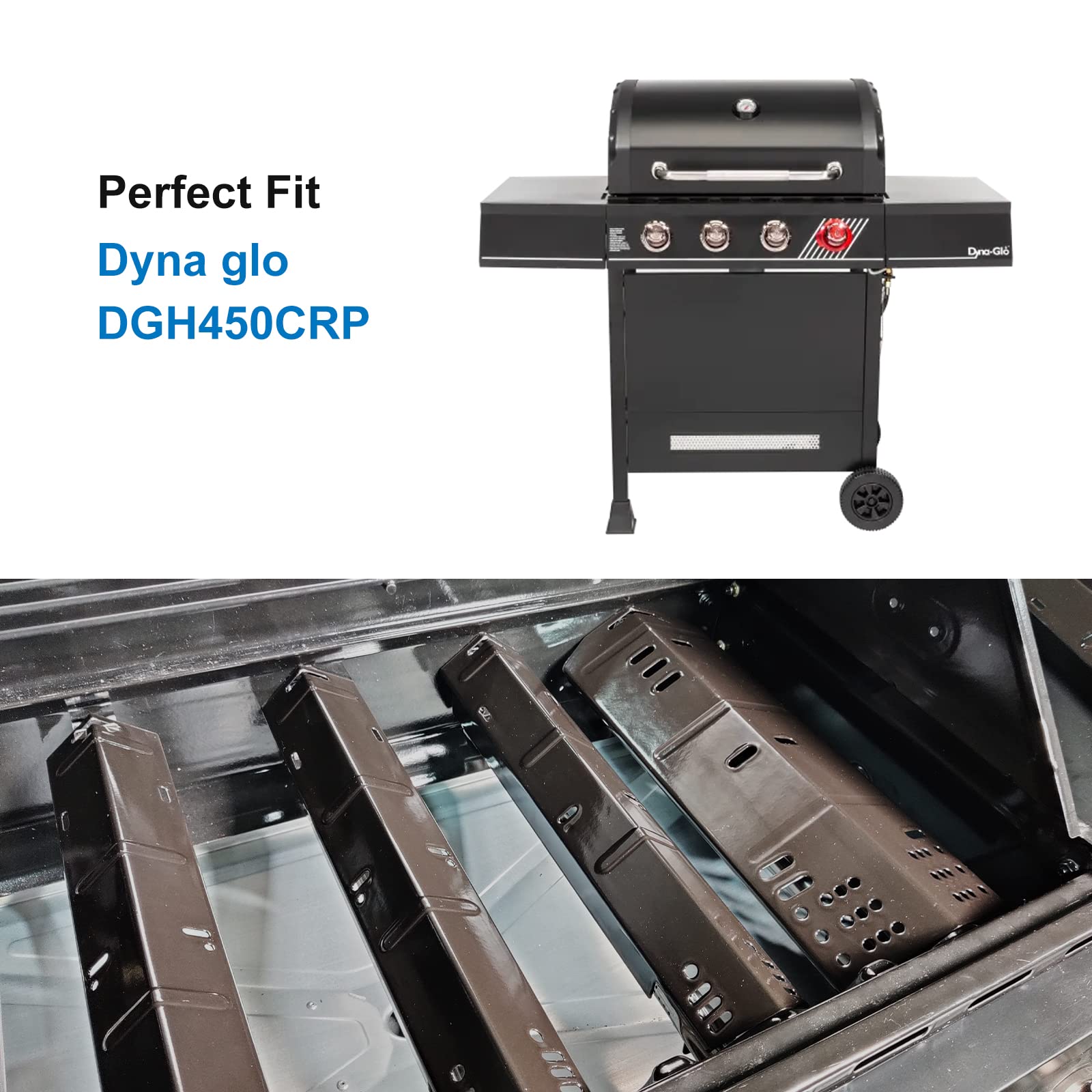 Four heat plates included for quick replacement and extended grill life
