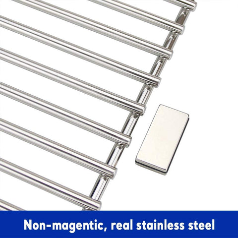 Smooth stainless surface cleans easily with a brush