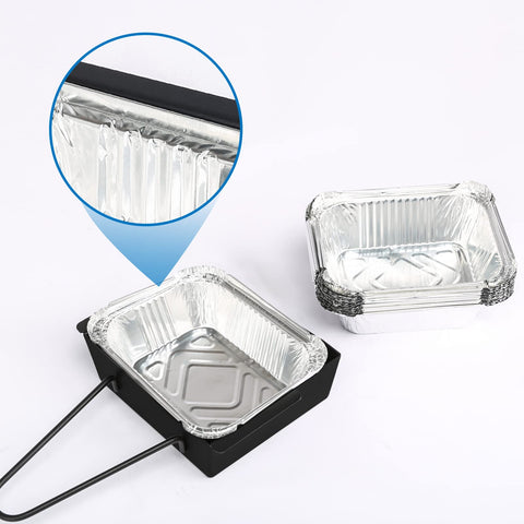 Easy cleaning: dispose liner or wipe pan after use