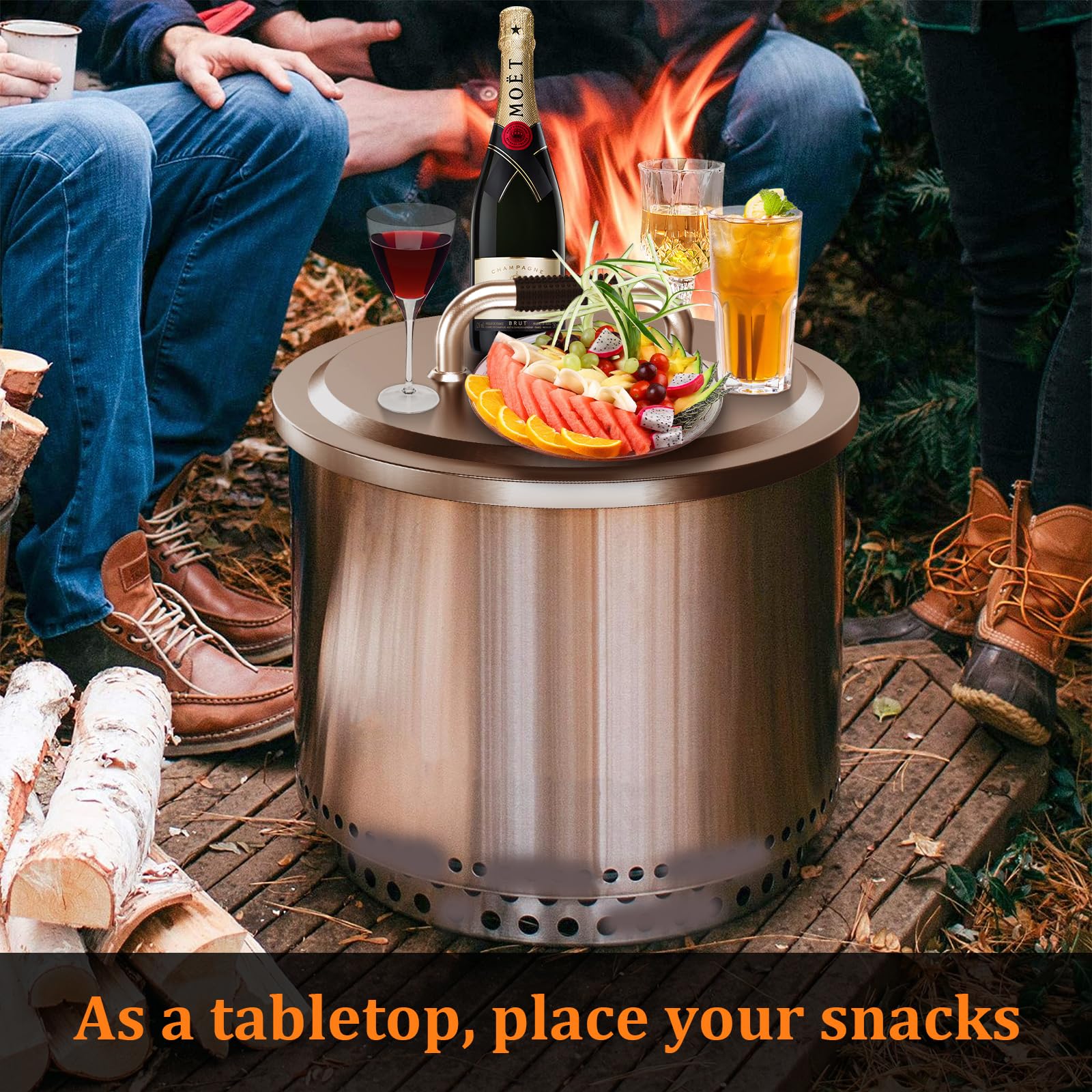 Uniflasy Fire Pit Lid keeps embers contained and surfaces protected.
