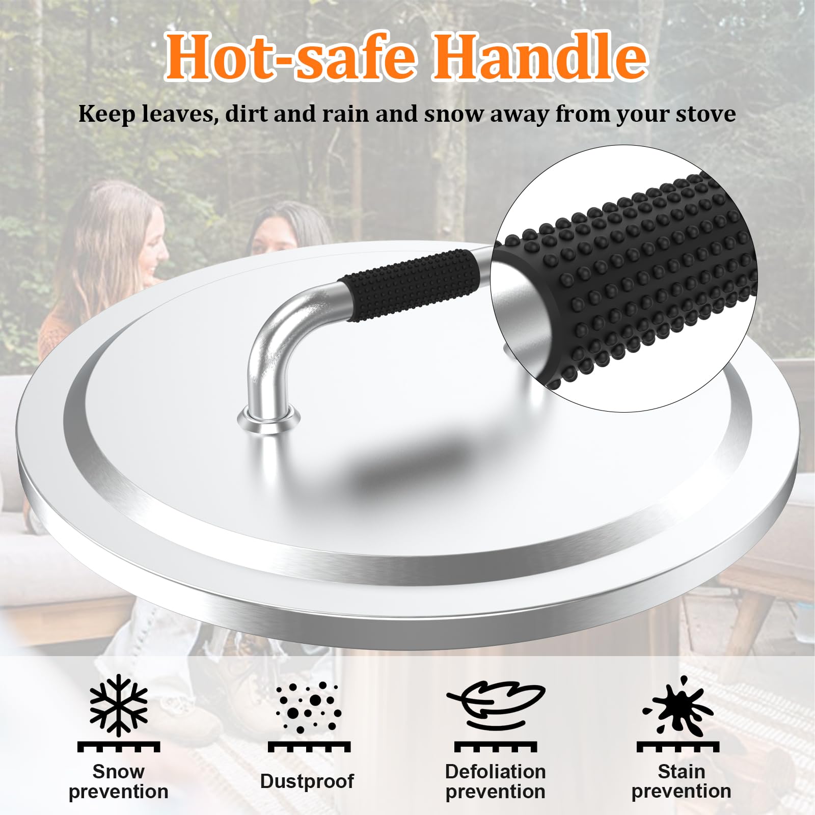 Uniflasy lid flat top adds extra surface for drinks and snacks.