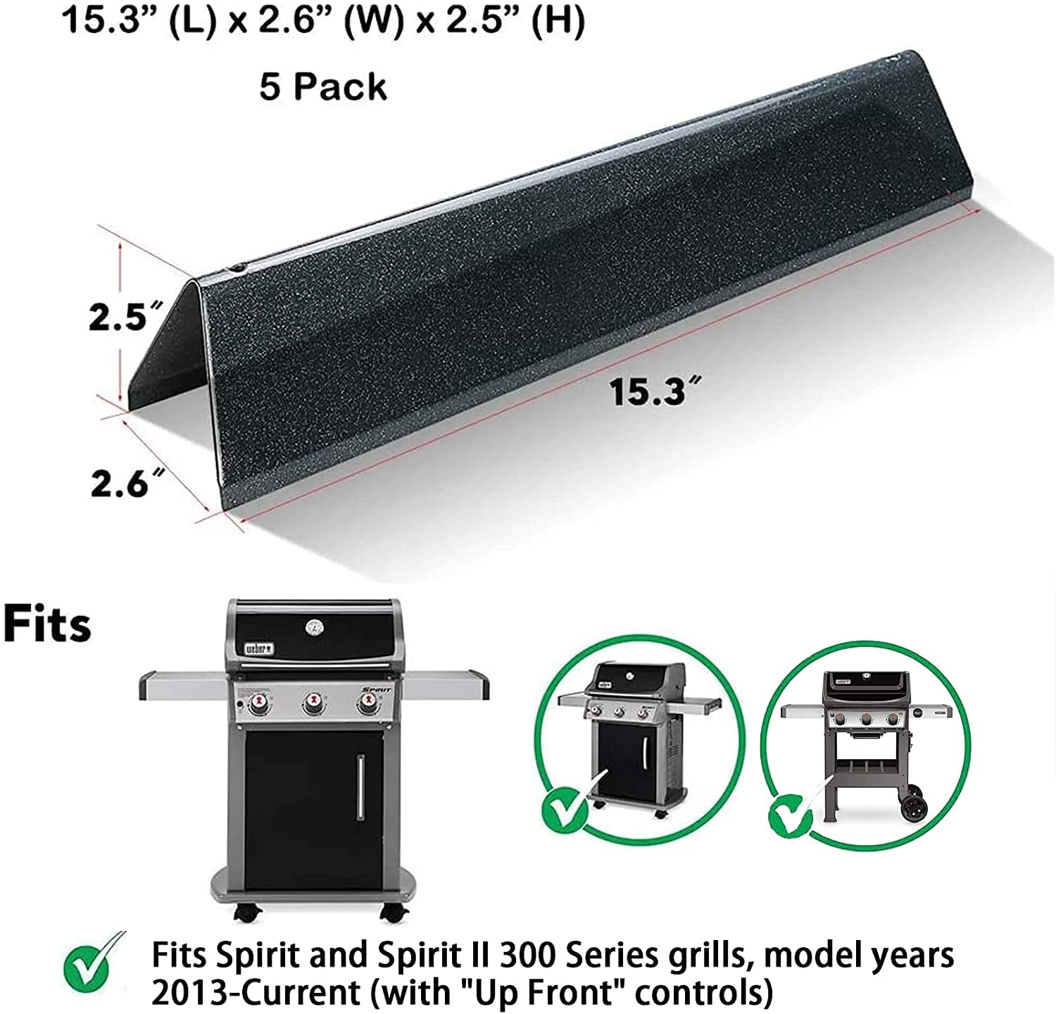 Uniflasy flavorizer bars for Spirit E310 compatibility ensure even cooking and durability