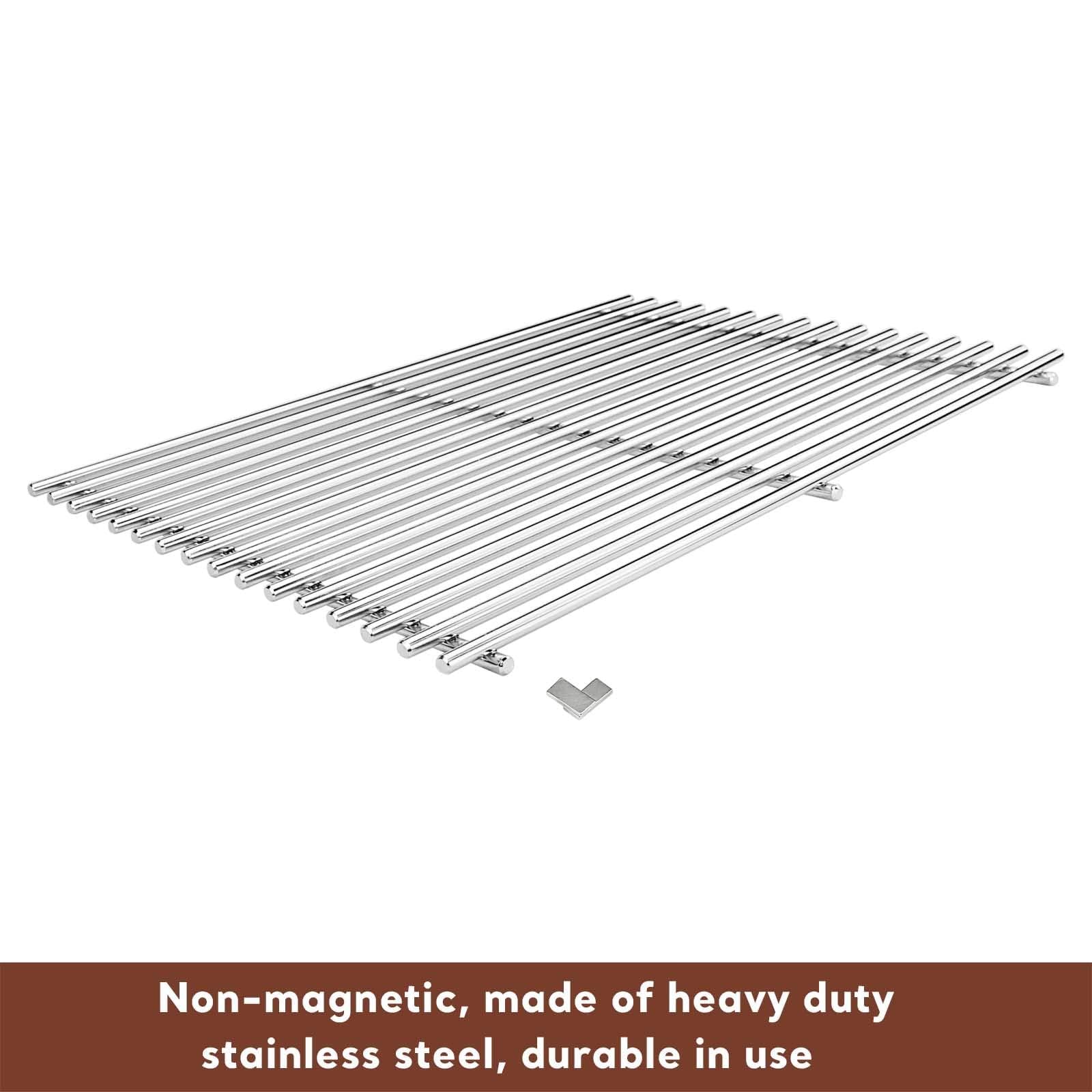 Uniflasy Genesis stainless grates replace cast iron for lasting Weber performance.