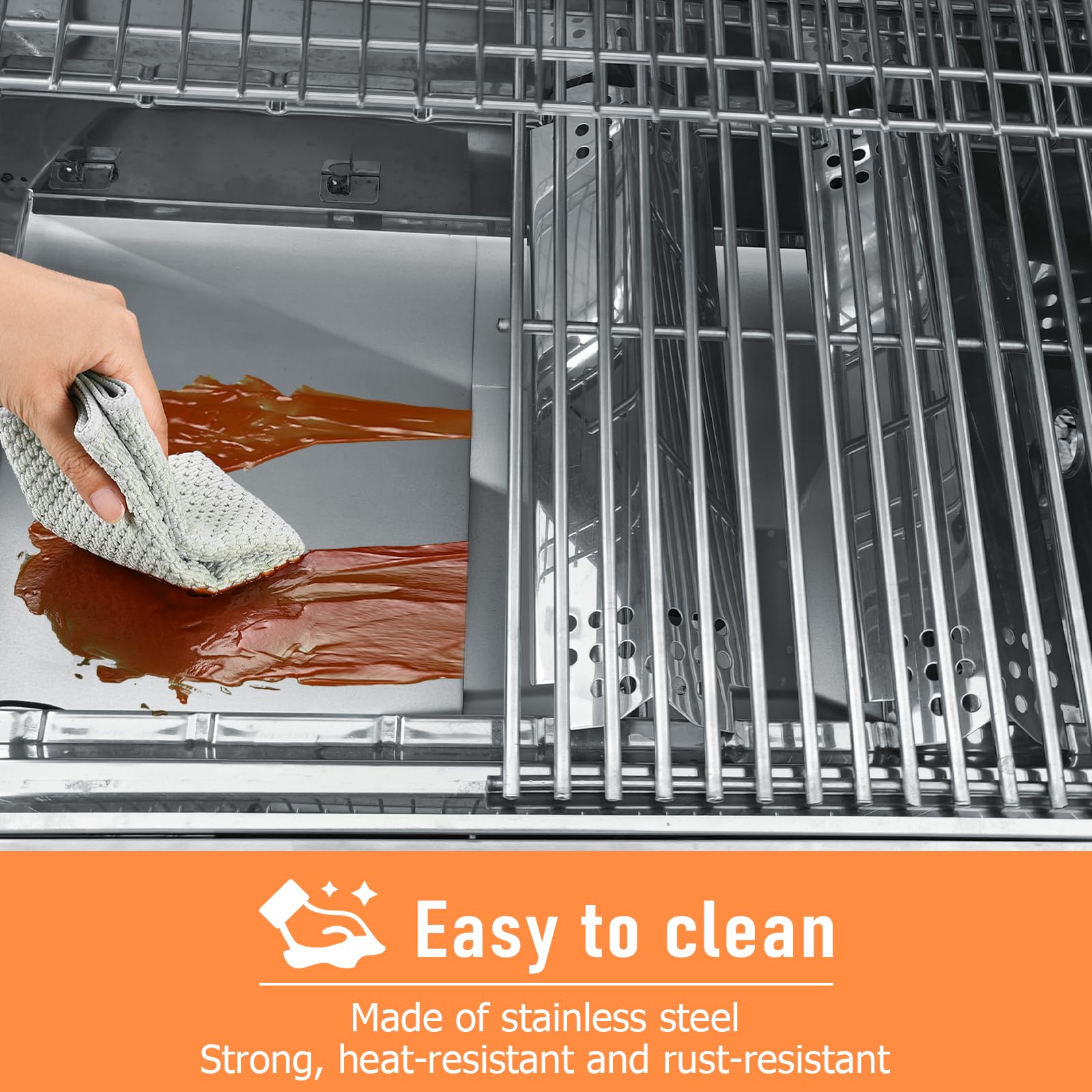 Uniflasy grease tray compatible-brands; fits Nexgrill, Char-Broil, Dyna-Glo, Kenmore and more.
