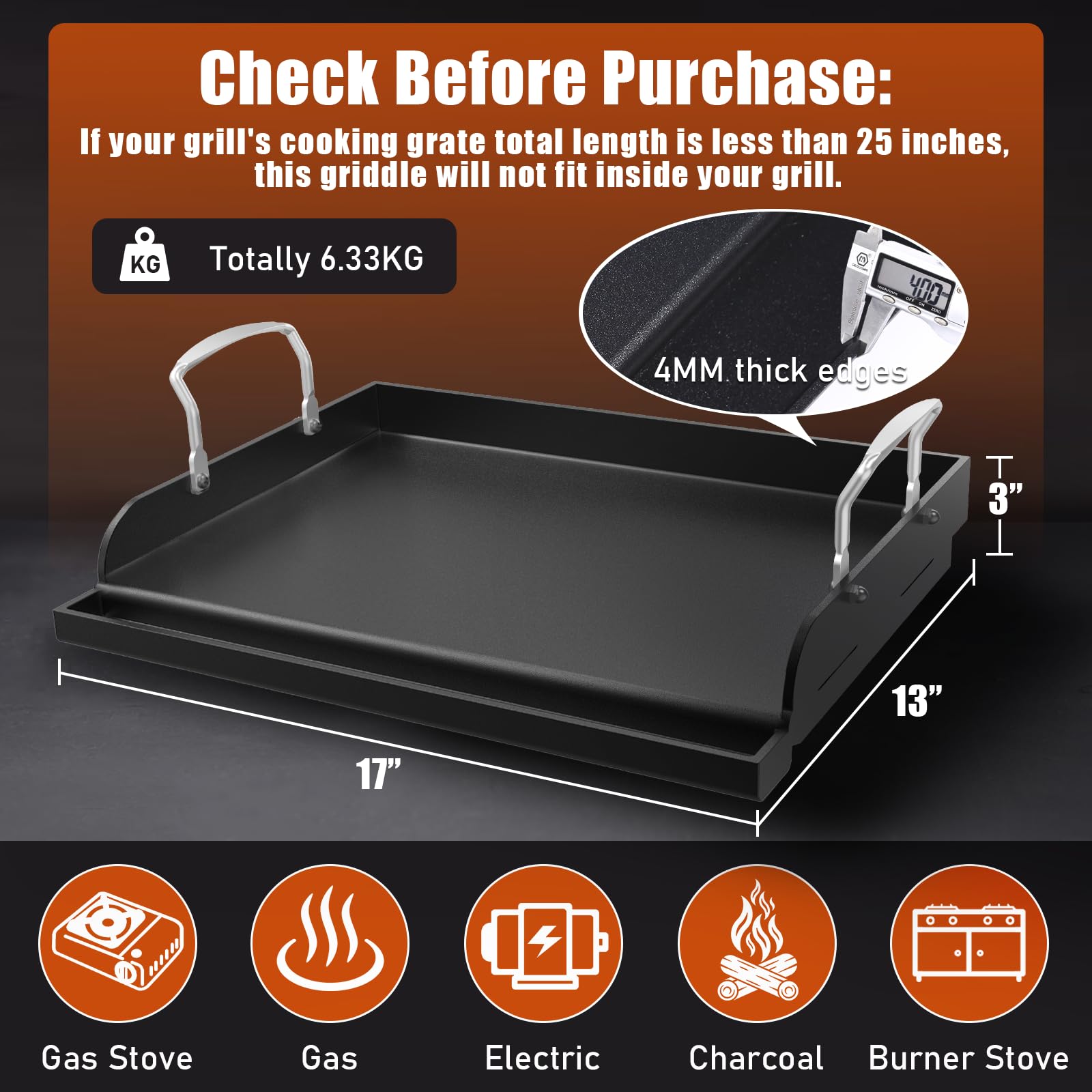 Uniflasy griddle cooks eggs and bacon on a hot flat surface