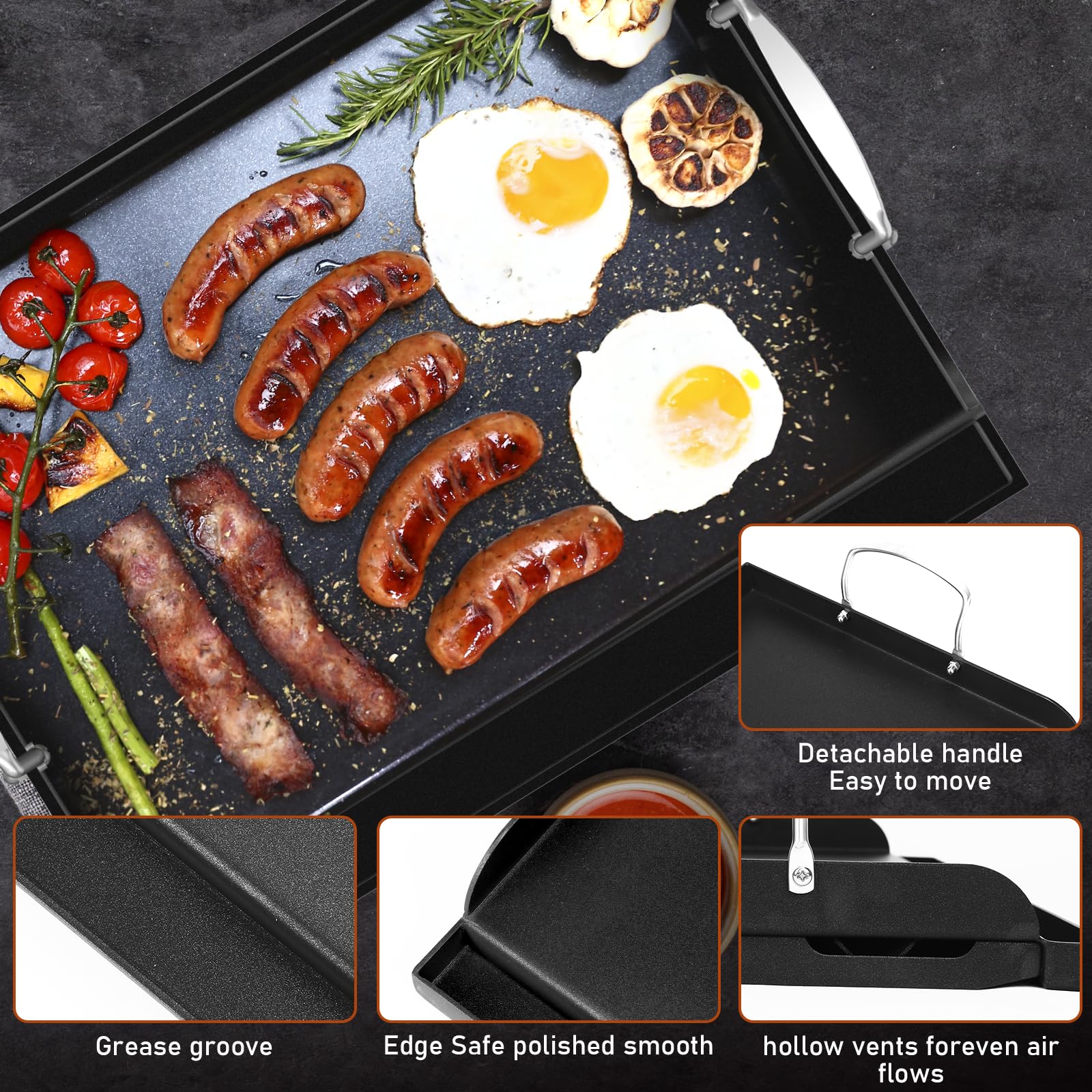Uniflasy griddle demonstrates even heat distribution for uniform searing