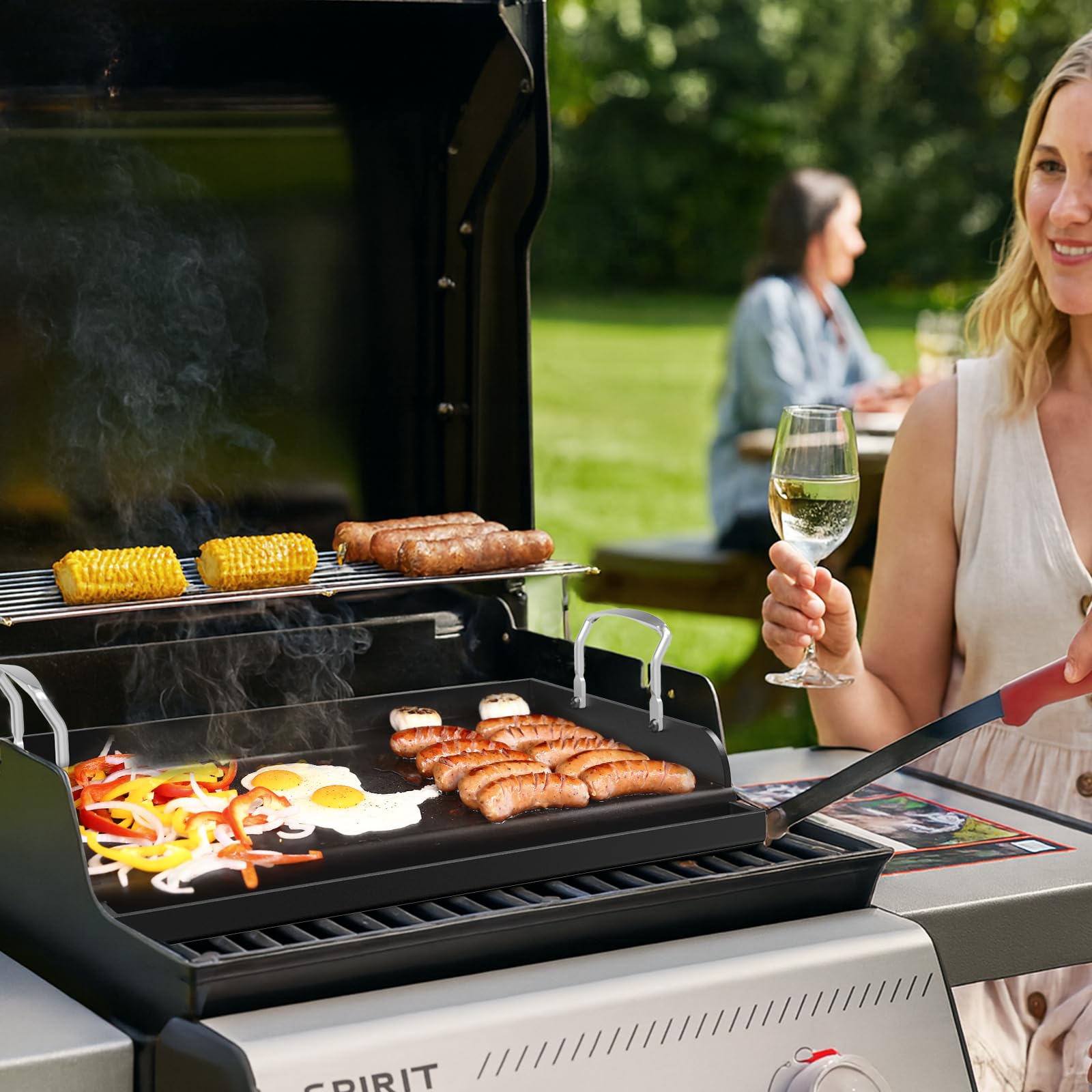 Uniflasy griddle reinforced crossbar prevents warping during high heat
