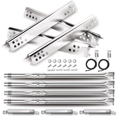 Uniflasy burner tube close-up shows stainless steel durability for Charbroil grills.