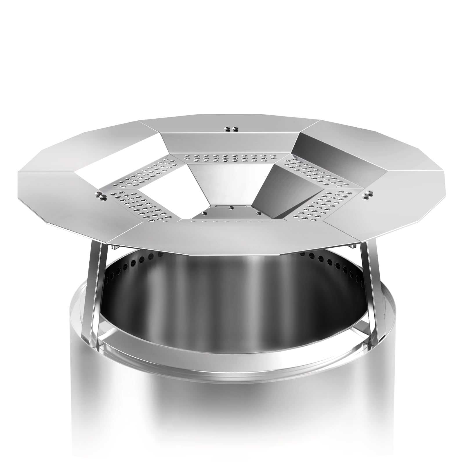 Uniflasy heat deflector on Solo Stove Bonfire 19.5-inch directs warmth toward guests