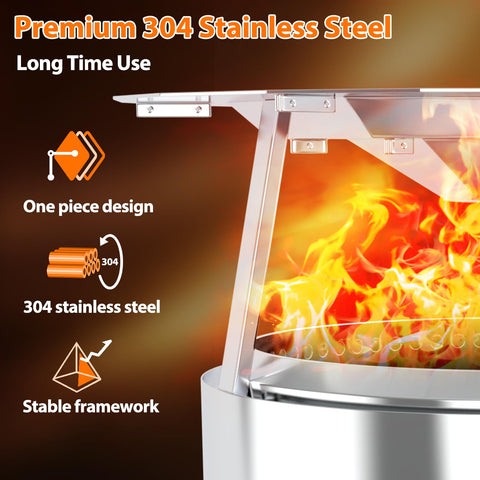 Heat deflector doubles as a spark shield for safer fires