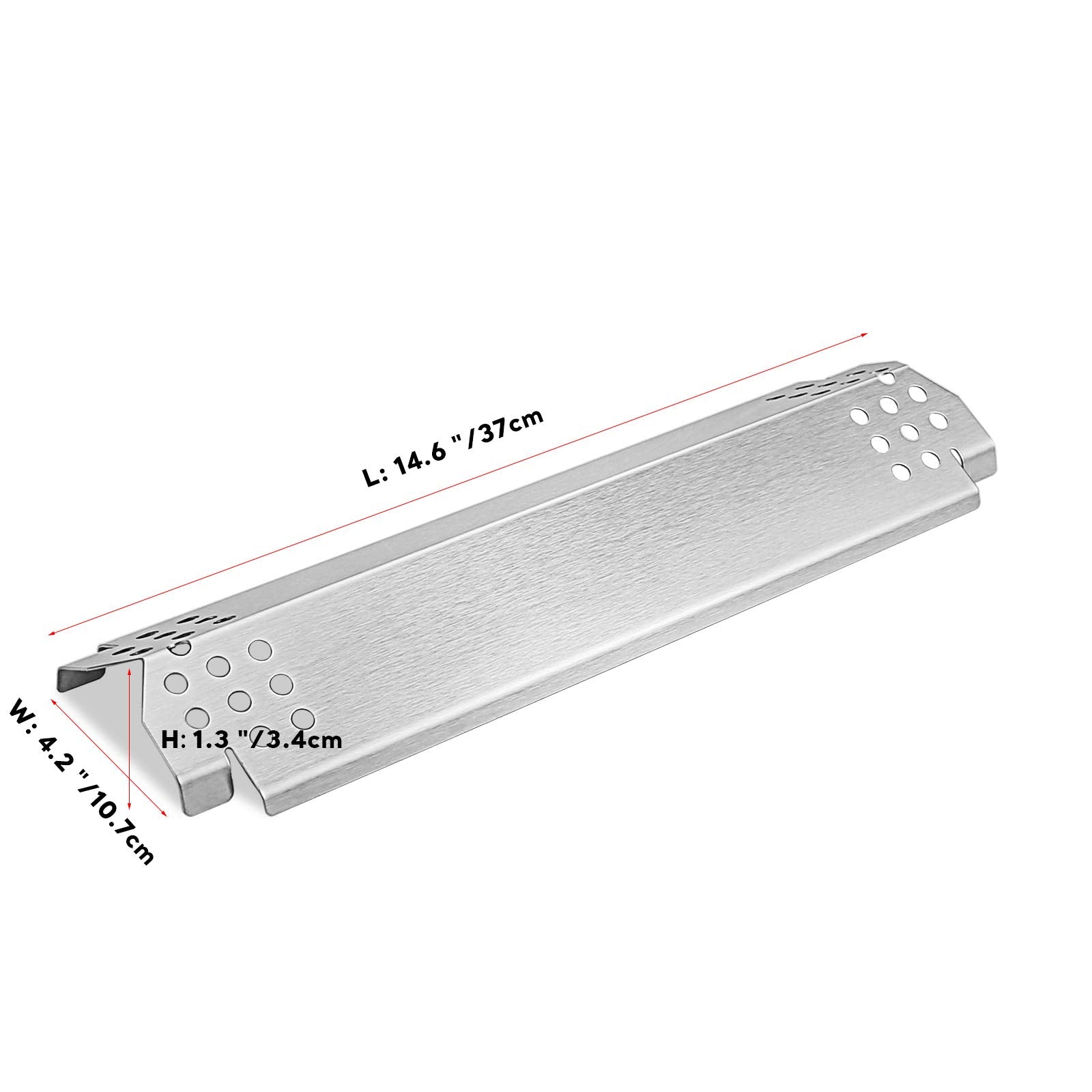 Uniflasy heat plate for Nexgrill 720-0888; durable stainless steel replacement part