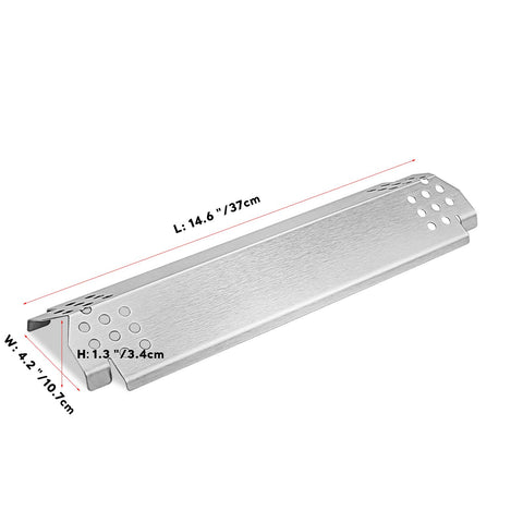 Uniflasy heat plate for Nexgrill 720-0888; durable stainless steel replacement part