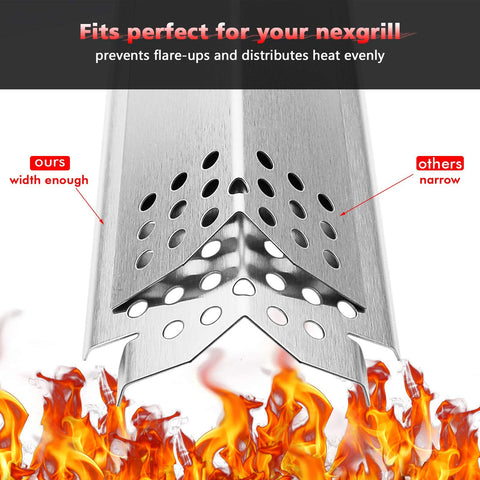 Uniflasy heat plate for Nexgrill 720-0898; guards burners from drippings