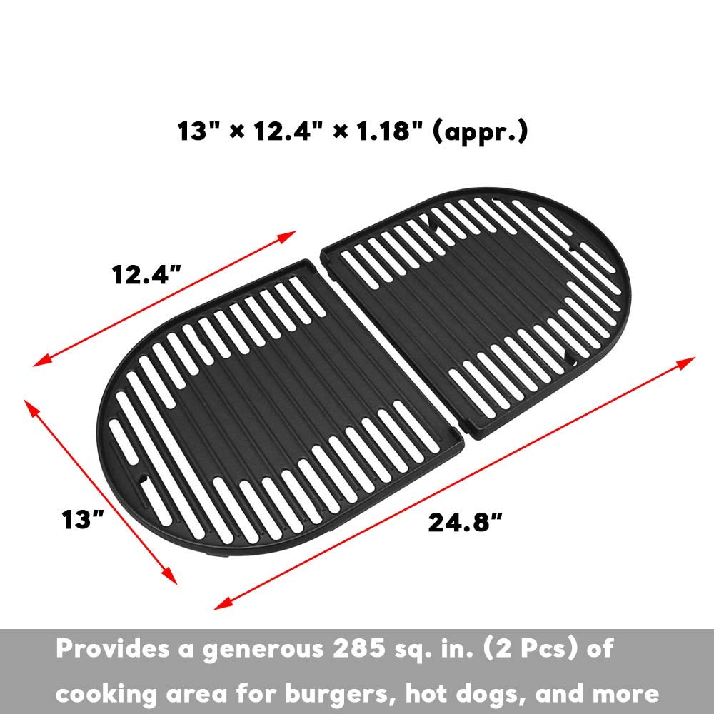 Uniflasy heavy-duty cast iron grate delivers consistent searing heat
