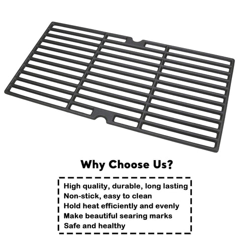 Uniflasy heavy-duty cast iron grate, long-lasting replacement for grills.