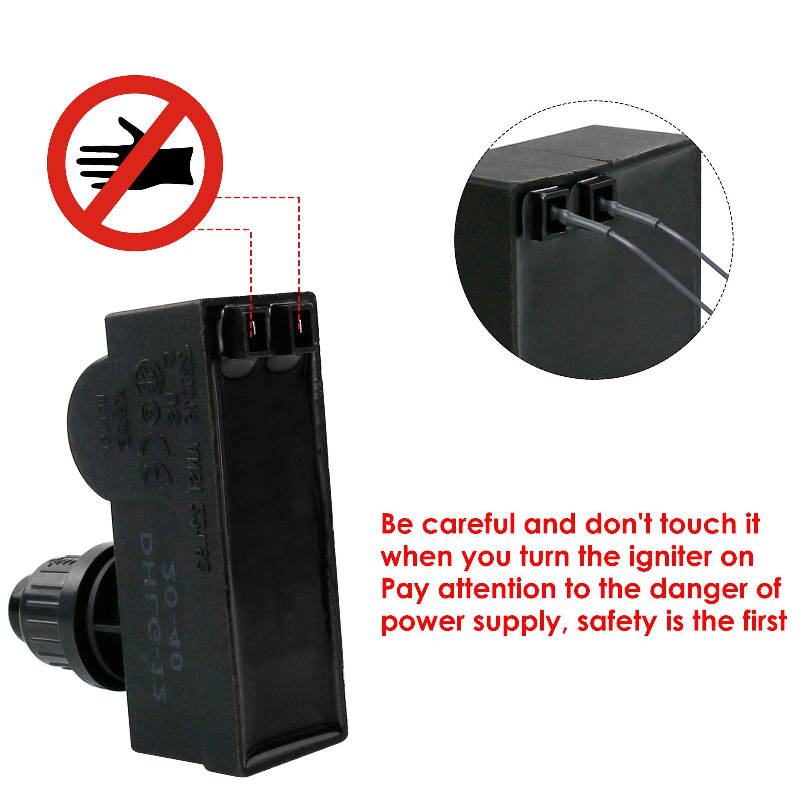 Uniflasy igniter installed on a Charbroil grill.