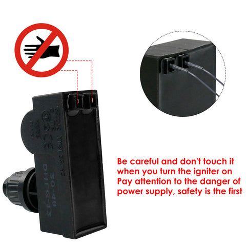 Uniflasy igniter installed on a Charbroil grill.