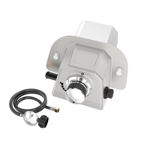 Uniflasy Karu 12 gas burner attachment delivers propane heat for even crispy crust.