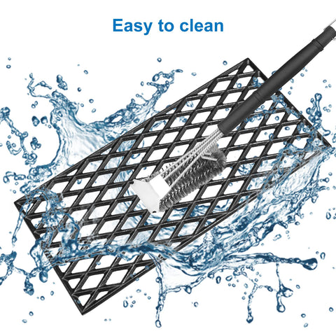Uniflasy cast iron grate compatible with Kenmore grills for versatility.