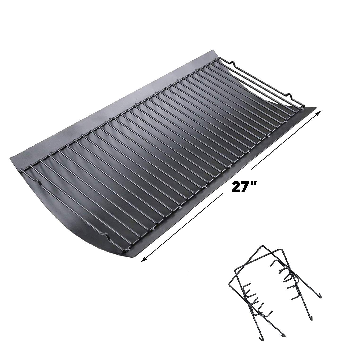 Packaging includes ash pan and two fire grate hangers