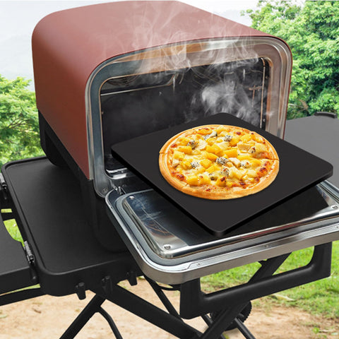 Uniflasy pizza peel with wooden handle for safe pizza transfer