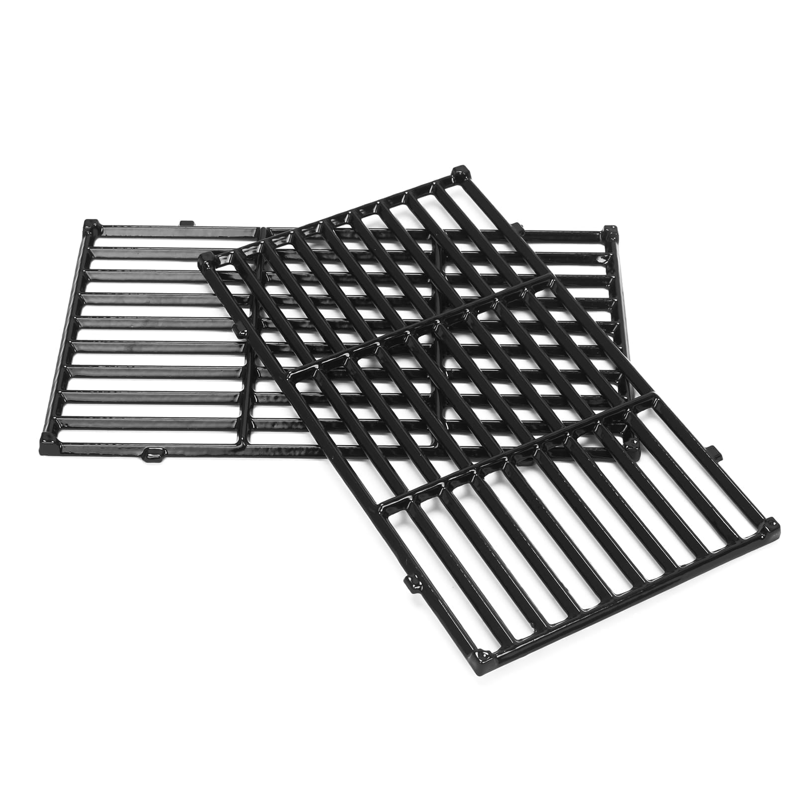 Uniflasy porcelain-enameled grill grate with front control for Weber Spirit shows even sear