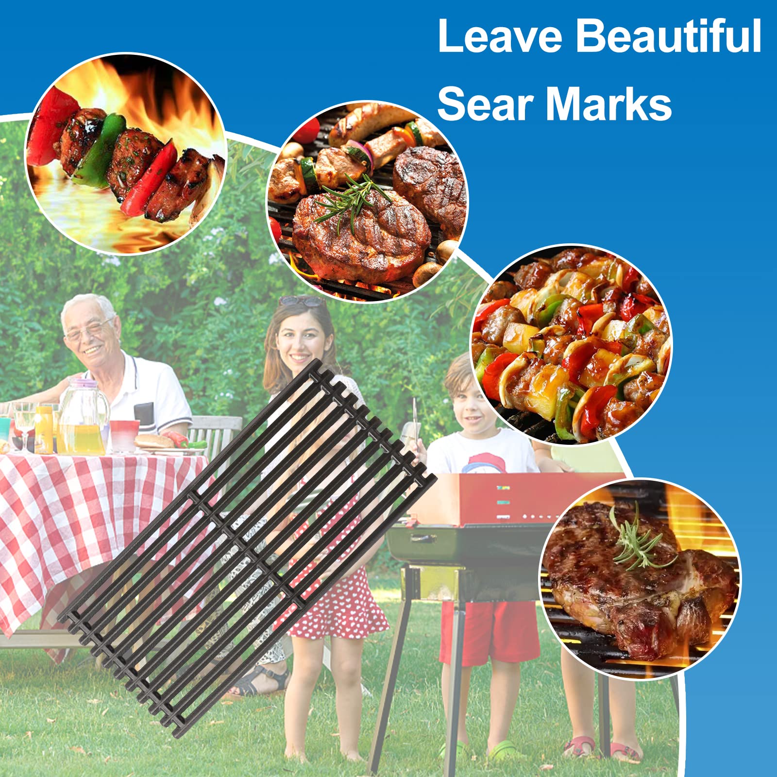 Uniflasy grates deliver professional sear and even heating across foods.