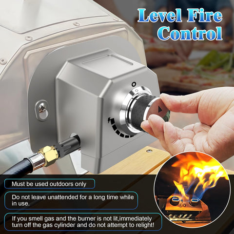 Uniflasy propane-fuel-switch demonstrates flexible fuel options for outdoor cooking.
