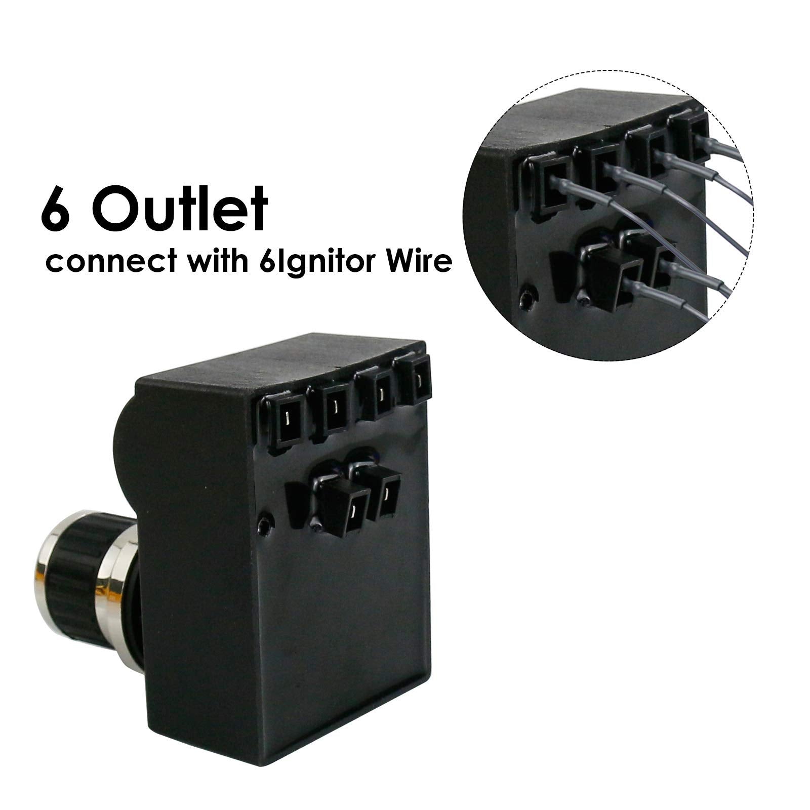 Uniflasy push button igniter with six wires for quick grill ignition.