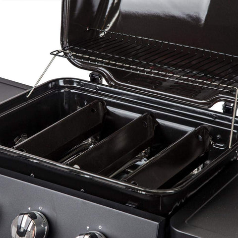 Uniflasy smooth-clean surface simplifies washing after grilling.