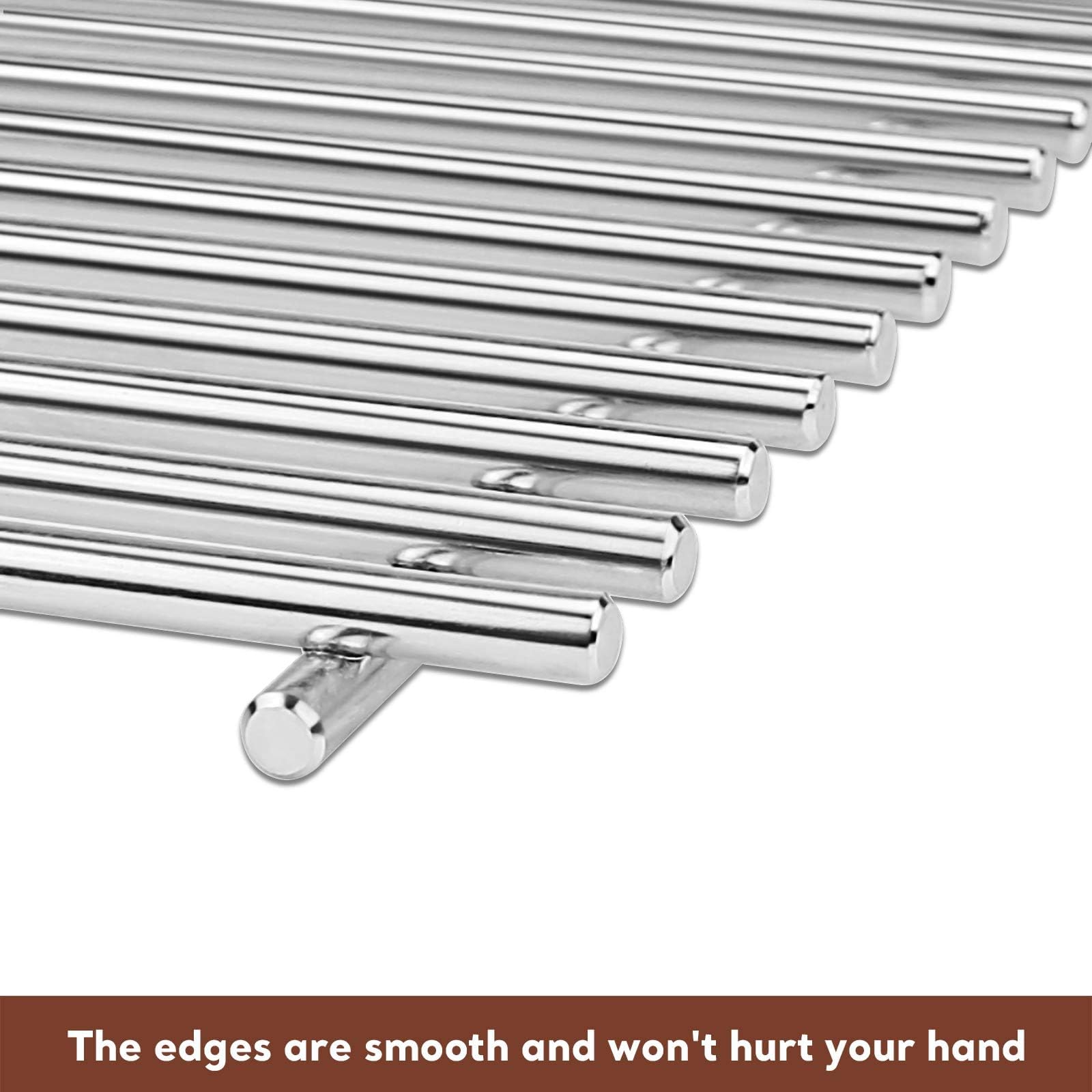 Uniflasy stainless steel grates are easy to clean after grilling.