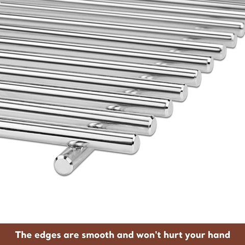 Uniflasy stainless steel grates are easy to clean after grilling.