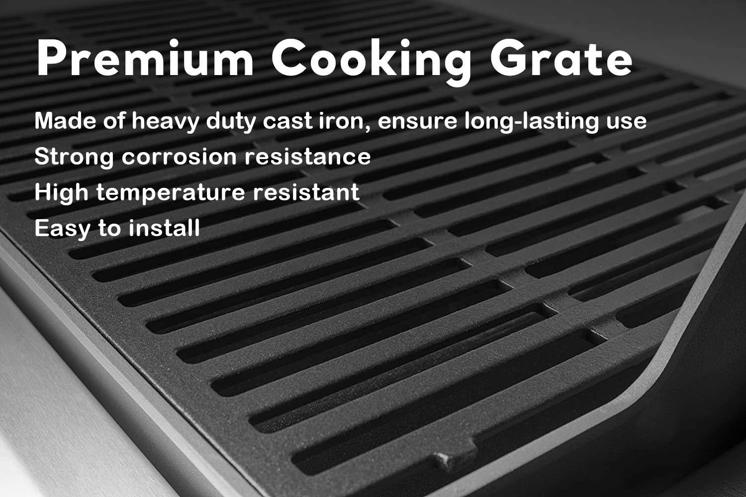 Uniflasy Genesis 1000–3500 grate offers even heating across wide grills.