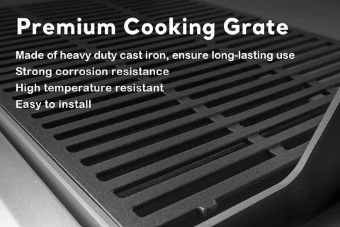 Uniflasy Genesis 1000–3500 grate offers even heating across wide grills.