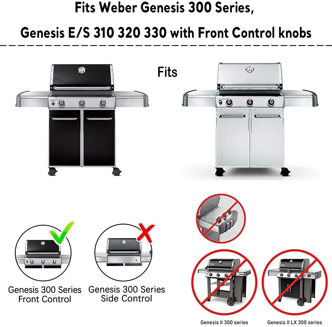 Uniflasy front-control knob fit for Weber Genesis, easy replacement