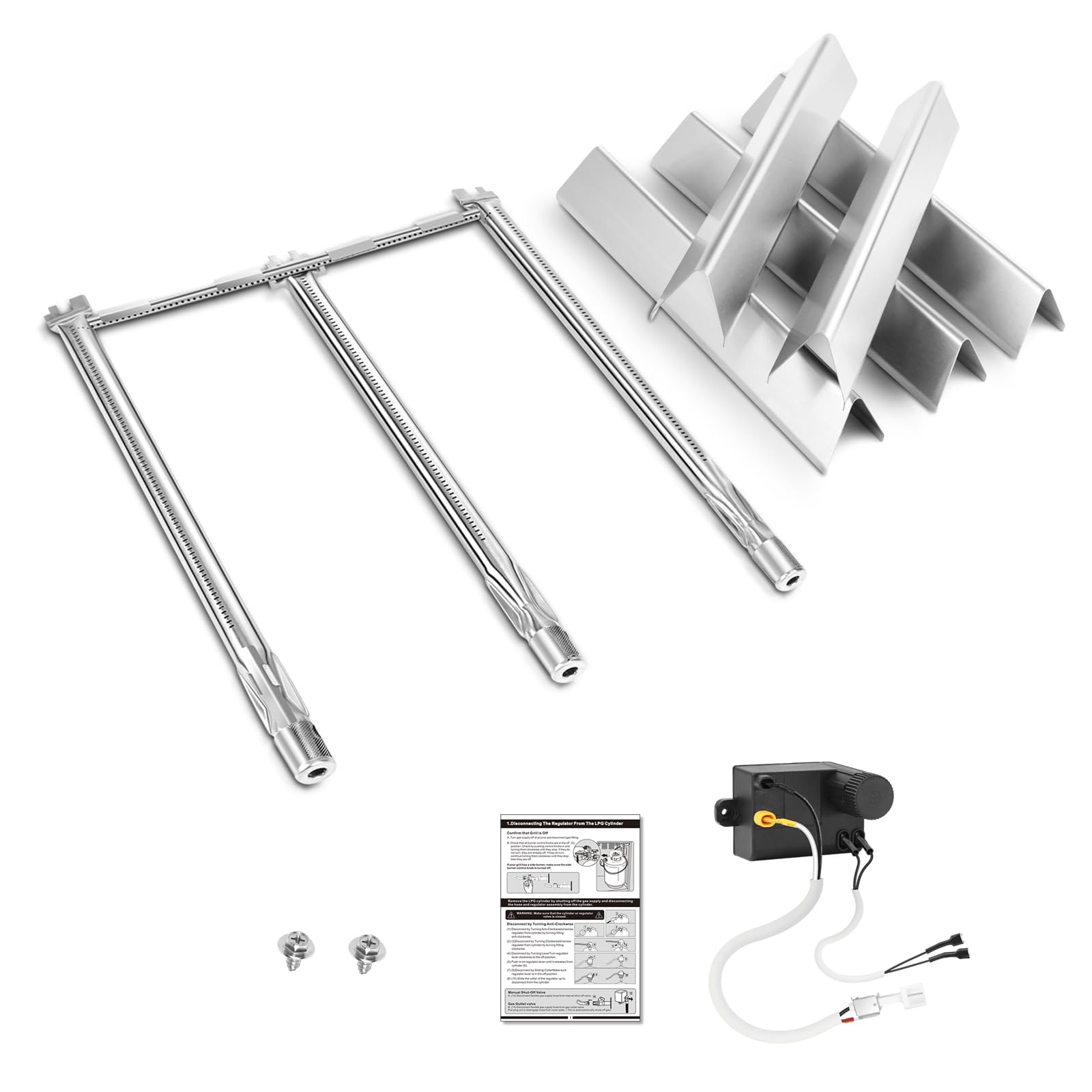Uniflasy burner tubes kit for Weber Spirit E310 improves flame stability and longevity