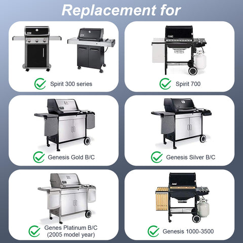 Uniflasy Weber Spirit II E310 cast-iron grate for consistent cooking.