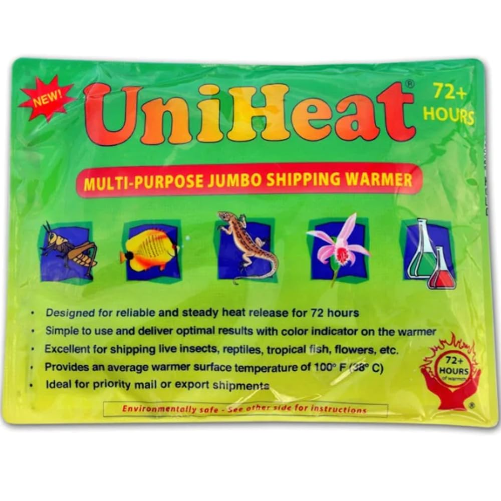 UniHeat 72-hour heat pack inside plant shipment keeping contents warm